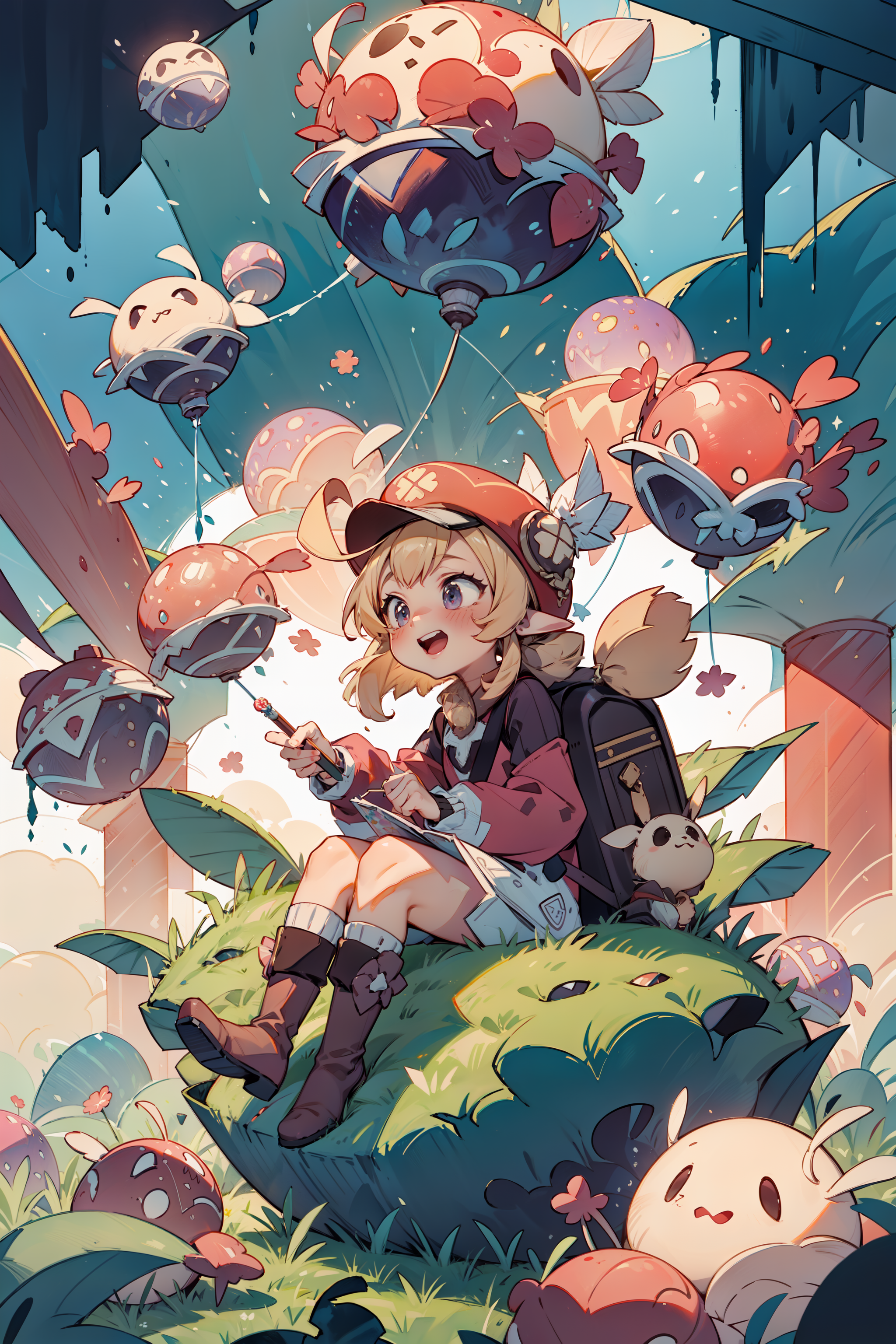 00520-662019217-a girls sitting on a giant ice cream, which is adorned with vibrant colors, delightful frosting, and rainbow sprinkles. She hold.png
